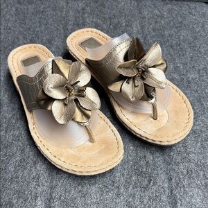 Clarks Metallic Flower Sandals